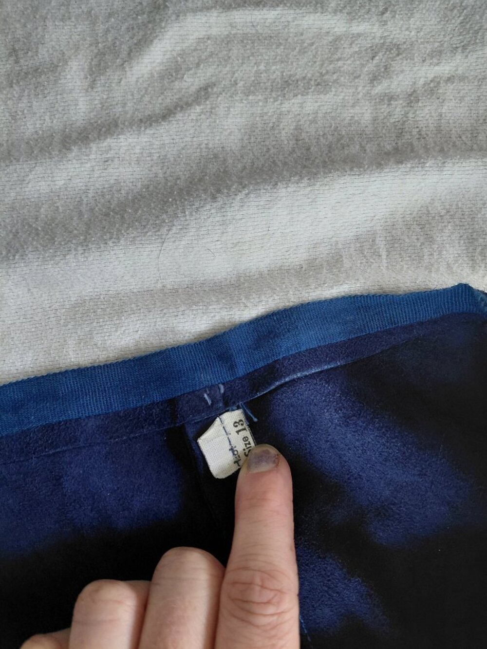 Vintage 60s 70s REAL Blue Suede Lace Up Hot Pants Grommet Shorts - Picture 3 of 12